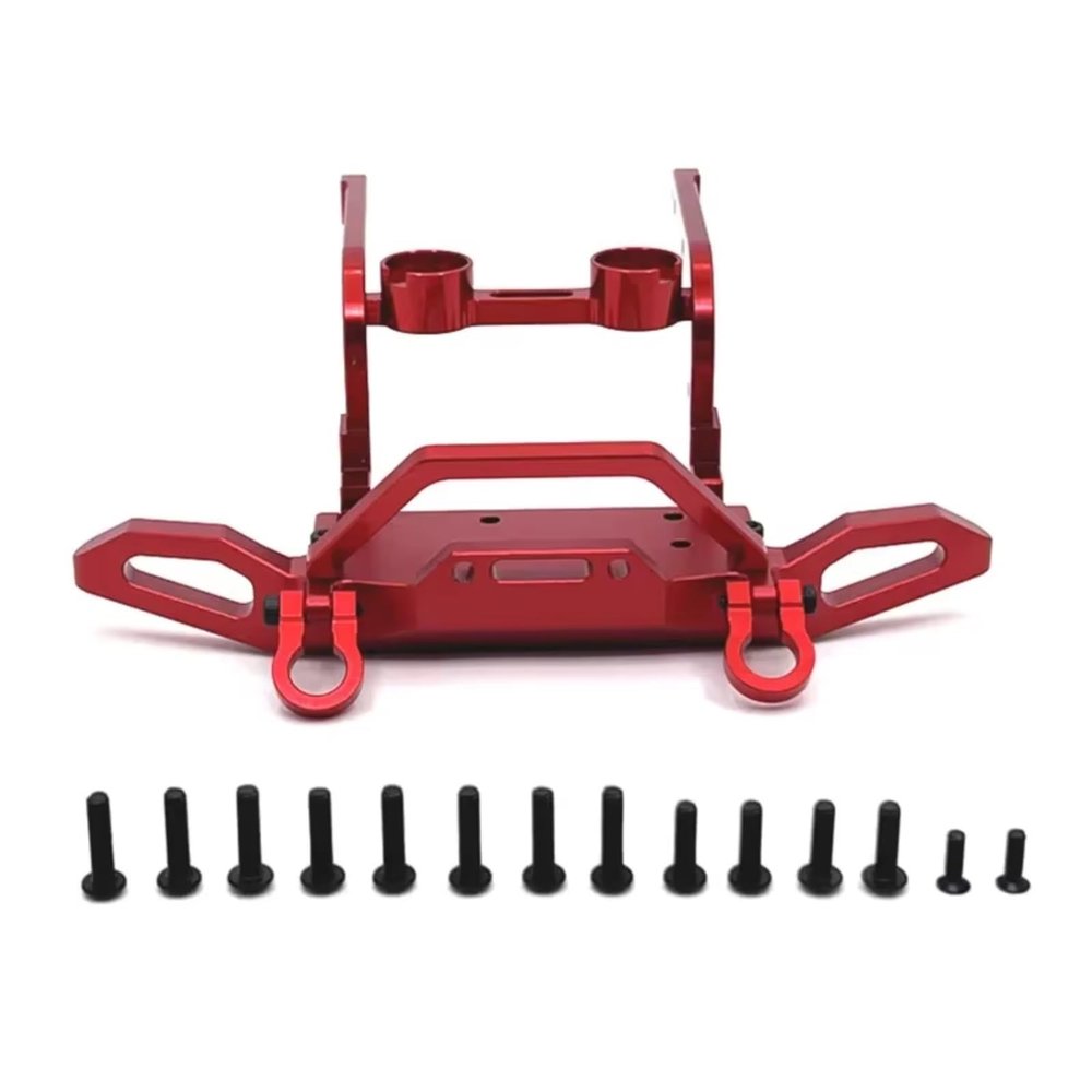 BOQEXSS for MJX for Hyper Go H12Y 1/12 RC Crawler Car Metal Front Rear Bumper Upgrade Parts Repair Replacement Accessories Rc Bumpers(Red,Front)