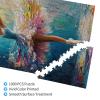 BEAROWL Ballet Dancers On Stage1000 Piece Adults Wooden Jigsaw PuzzleVibrant Blue Abstract Background, Impressionist Oil Painting ArtIdeal Gift for Dance Art EnthusiastsAdult Puzzle view 2
