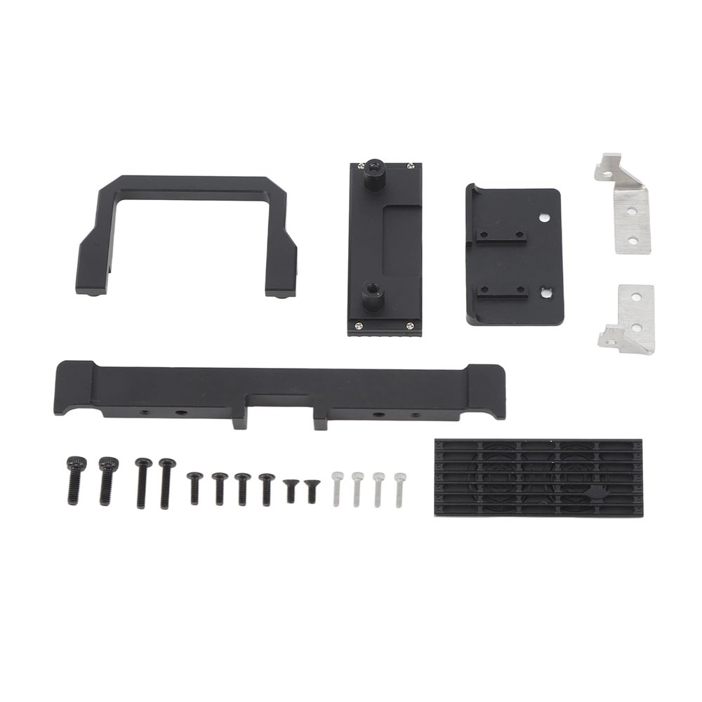 Aluminum Alloy RC Front Bumper | Replacement for Traxxas Off - Road Vehicle 1/18 | Winch Base & Grille Included | CNC Machined Stainless Steel | 98mm Strong Protection