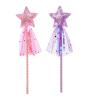 ALVOGIMOR 2 Pack Glitter Star Wand,Princess Costume Angel Role Play Stick Props for Birthday, Halloween, Christmas Party (Pink Purple, 12 inch) view 1