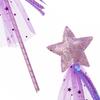 ALVOGIMOR 2 Pack Glitter Star Wand,Princess Costume Angel Role Play Stick Props for Birthday, Halloween, Christmas Party (Pink Purple, 12 inch) view 3