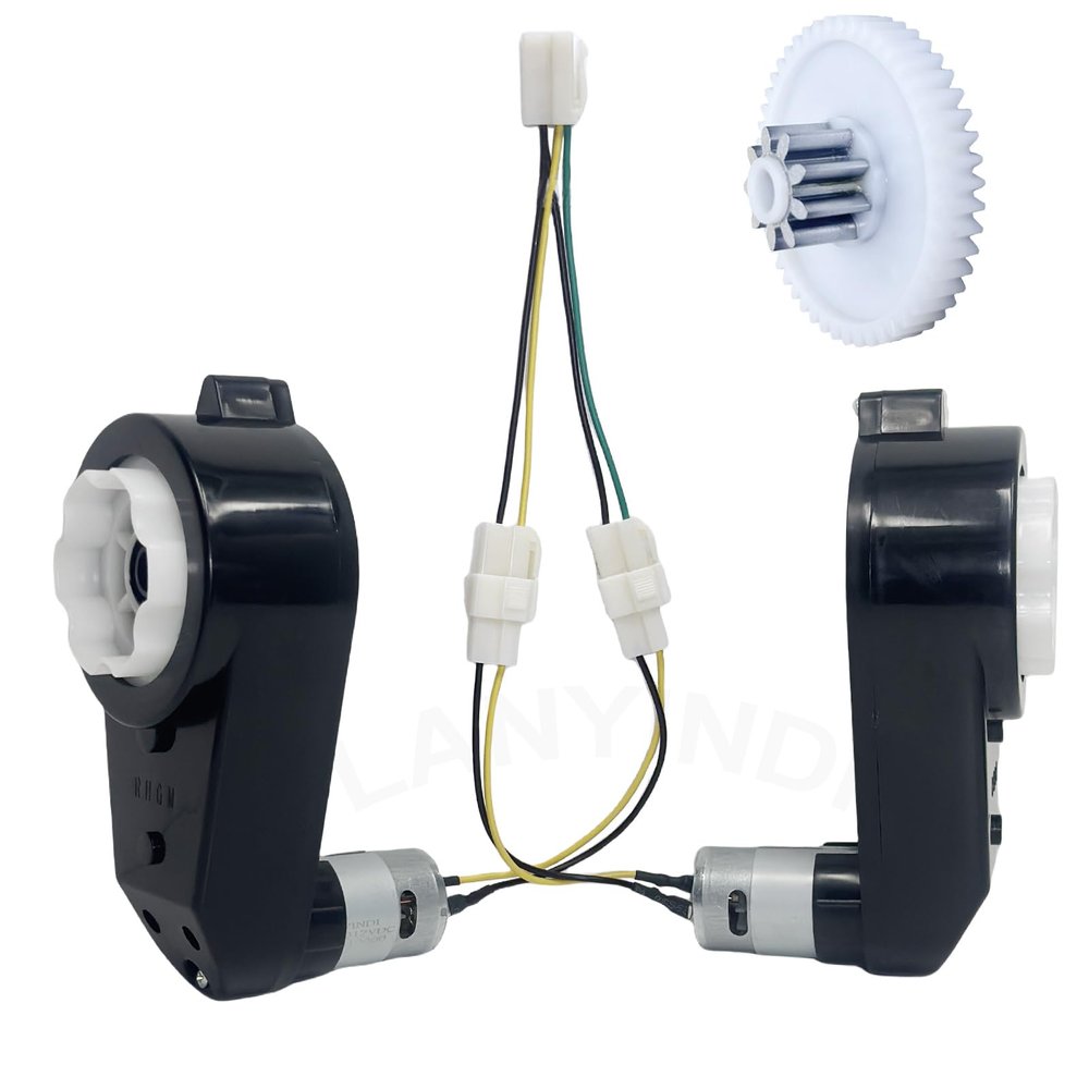 2 Pcs 12V 550 12000RPM Gearbox with 12-Volt Motor for Ride On Car Power Wheels Motor High Speed RS550 Drive Engine Electric Motorcycles Replacement Parts