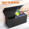 2 Pack Semi Rigid Card Holder, Magnetic and Semi Rigid Card Storage Box, Black view 2