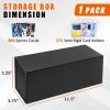 2 Pack Semi Rigid Card Holder, Magnetic and Semi Rigid Card Storage Box, Black view 4