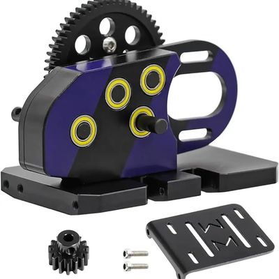 1/10 Overdrive 30% Metal Differential Transmission Skid Plate Compatible with RC Crawler and Element Gspeed Style Chassis(Red)