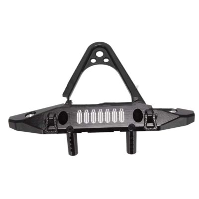 BOQEXSS for JLU for Wrangler for Axial SCX6 AXI05000 1/6 RC Crawler Car for Toys 1pc Metal Alloy Front Bumper with Tow Hook Upgrades Parts Rc Bumpers(Black)