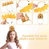 jayuwe 5PCS Princess Accessories, Princess Crown|Magic Wand|Brooch|Gloves|Earrings for Girls Halloween Cosplay Birthday Party Costume Dress Up Gold view 4