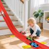 Ancaixin Flexible Race Track 17Ft Toys for Kids, Car Track with 4 Small Racecars Compatible with Hot Wheels and Diecast 1/64th Cars, Rolls Up Portable Racetrack, Birthday Gifts for Boys Girls Ages 3+ view 2