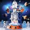 BLmukce Space Rocket Toys for Kids 3 4 5 6 7 8 Year Old Boys, Kids Spaceship and Rocket with Astronauts Figures and Rocket Launcher for Indoor Outdoor, Birthday Toy for Boys Girls Age 3-5 view 1