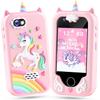 Lapare Kids Smart Phone Toy for Girls, Christmas Birthday Gifts for Girls Age 3-10, 2.8" Touchscreen Toddler Learning Play Toy Phone with Dual Camera, Game, Music Player, 32GB Card(Pink) view 1