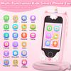 Lapare Kids Smart Phone Toy for Girls, Christmas Birthday Gifts for Girls Age 3-10, 2.8" Touchscreen Toddler Learning Play Toy Phone with Dual Camera, Game, Music Player, 32GB Card(Pink) view 2