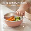 Moonkie Baby Suction Bowls for Self-Feeding: 3 Strong Suction Bases Prevent Spills - Seamless One-Piece Design for Easy Cleanup - Stainless Steel & Silicone Toddler Bowls with Lids - 13 oz 2 Pack view 2