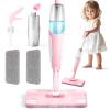 Pink Mini Spray Mop for Toddler-Girls Montessori Cleaning Toy That Real Spray Water,Pretend Playhouse Essentials for Girls Ages 3-8,Toddler Educational Housekeeping Set view 1