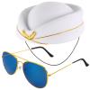 Beelittle Women's Stewardess Costume Accessories Flight Attendant Hat with Air Hostess Cosplay Costume Accessories(White) view 3