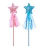ALVOGIMOR 2 Pack Glitter Star Wand,Princess Costume Angel Role Play Stick Props for Birthday, Halloween, Christmas Party (Pink Blue, 12 inch) view 1
