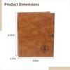 120-Pocket Currency Collection Book with 240 Bill Capacity, Brown Pu Leather, Embossed Design, 40 Transparent Pages for Currency Storage view 4