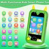Lapare Kids Smart Phone Toys, 2.8'' Touchscreen HD Dual Camera Cell Phone for Kids, Birthday Gifts Dinosaur Toddler Play Phone for Boys 3-10, Travel Learning Toy for with 32GB SD Card(Green) view 2