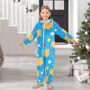JULYTO Hooded Onesie PJs Ice Cream Cone Pattern Onesie Sleepsuit Pajamas Jumpsuits Home Clothing 12-13Y view 3
