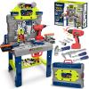 Kids Tool Bench with Realistic Electric Drill, 132 PCS Toddler Tool Set, Birthday Christmas Gifts Toys for Kid Ages 3 4 5 6 7 8, Toddlers Tool Box & Workbench, Kids Tool Set for Boys 3-5 6-8 (Green) view 1