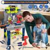 Kids Tool Bench with Realistic Electric Drill, 132 PCS Toddler Tool Set, Birthday Christmas Gifts Toys for Kid Ages 3 4 5 6 7 8, Toddlers Tool Box & Workbench, Kids Tool Set for Boys 3-5 6-8 (Green) view 4