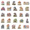 100 Fairy Tale House Stickers Cartoon Hut DIY Diary Book Hand Account Suitcase Skateboard Guitar Stickers view 3