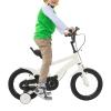 BAIODNB Kids Bike Bicycle for Boys Girls 14 Inches Toddlers Bike with Training Wheels Sturdy Frame Adjustable Seat Handbrake Children's Learning Bicycle Ages 2-6 Years (White) view 1