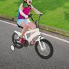 BAIODNB Kids Bike Bicycle for Boys Girls 14 Inches Toddlers Bike with Training Wheels Sturdy Frame Adjustable Seat Handbrake Children's Learning Bicycle Ages 2-6 Years (White) view 3