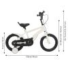 BAIODNB Kids Bike Bicycle for Boys Girls 14 Inches Toddlers Bike with Training Wheels Sturdy Frame Adjustable Seat Handbrake Children's Learning Bicycle Ages 2-6 Years (White) view 4