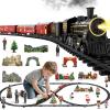 NIPLOOOW Train Set for Kids 4-8, Electric Train Toy with Realistic Sound, Lights and Smoke for Under Christmas Tree,Toddler Model Trains for 3 4 5 6 7 8 Years Old Kids Toys Gifts view 1