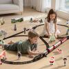 NIPLOOOW Train Set for Kids 4-8, Electric Train Toy with Realistic Sound, Lights and Smoke for Under Christmas Tree,Toddler Model Trains for 3 4 5 6 7 8 Years Old Kids Toys Gifts view 2