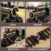 NIPLOOOW Train Set for Kids 4-8, Electric Train Toy with Realistic Sound, Lights and Smoke for Under Christmas Tree,Toddler Model Trains for 3 4 5 6 7 8 Years Old Kids Toys Gifts view 3