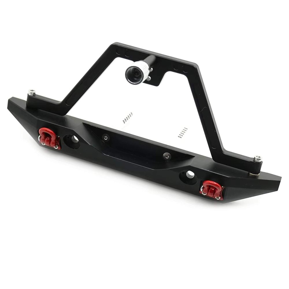 BOQEXSS for Axial for Wrangler for SCX10 II 90046 1/10 RC Crawler Car Metal Rear Bumper with Spare Tire Carrier Model Upgrade Parts Rc Bumpers