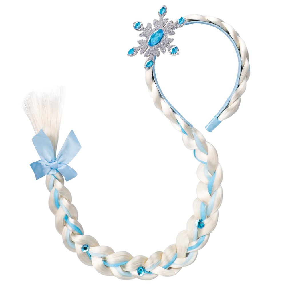 Alomois Princess Dress Up Wigs Long Braided Wigs for Halloween Costume Accessories (Blue)