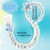 Alomois Princess Dress Up Wigs Long Braided Wigs for Halloween Costume Accessories (Blue) view 2