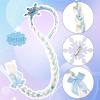Alomois Princess Dress Up Wigs Long Braided Wigs for Halloween Costume Accessories (Blue) view 3