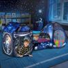 3 Pcs Galaxy Kid Play Tent Pop up Tent Play Tunnel Indoor and Outdoor Playhouse for Kid Beanbag Toss Game for Team Competition for boy with Tote Bag view 1
