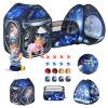 3 Pcs Galaxy Kid Play Tent Pop up Tent Play Tunnel Indoor and Outdoor Playhouse for Kid Beanbag Toss Game for Team Competition for boy with Tote Bag view 3