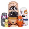 TAILERRI Nesting Dolls, Animal Nesting Easter Eggs Toys, Wooden Matryoshka Dolls for Kids (Cute Dog) view 1