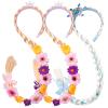 Alomois Princess Dress Up Wigs Long Braided Wigs for Halloween Costume Accessories (Blue&Pink&Purple) view 1