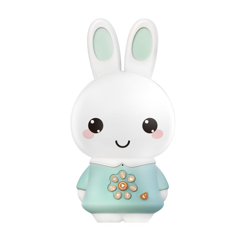 alilo Honey Bunny Pro, Kids Music Player with Night Light, Bluetooth, Recorder, Preloaded 71 Nursery Rhymes, 50 Stories, 55 Soothing Music, Storytelling Toys Gifts for Toddlers Baby Boy Girl, Green