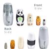 TAILERRI Nesting Dolls, Nesting Easter Eggs Toys, Wooden Handmade Matryoshka Dolls for Kids Birthday or Home Decoration (Elephant) view 3