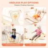 CHAO KWORLDS Pikler Triangle Set 8-in-1 Foldable Montessori Wooden Climbing Toys for Toddlers 1-5 Years Indoor Jungle Gym with Slide, Arch Ladder & Ramp Solid Wood Baby Activity Climber view 3