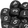 20Pcs Black 6 Sided Number Dice, Round Corner Polyhedral Dice, Polyhedral Dice Role Playing Dice for Numeral Teaching Board Games, Table Games Role Playing Dice Dice16mm view 4