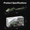 XeleMush 1/16 WPL RC Military Trailer, 2.4G 6WD 41.3 Inch Full-Proportional RC Transport Semi Trailer Tractor Truck Engineering Vehicle Models Toys view 2
