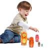 TAILERRI Nesting Dolls, Animal Nesting Easter Eggs Toys, Wooden Matryoshka Dolls for Kids (Round Lion) view 2
