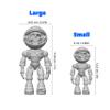 Whattiho Skeleton Astronaut Toy  3D Printed Articulated Zombie Figure with Movable Helmet, Halloween Decor and Office Desk Ornament (Blue, 5 inch) view 2