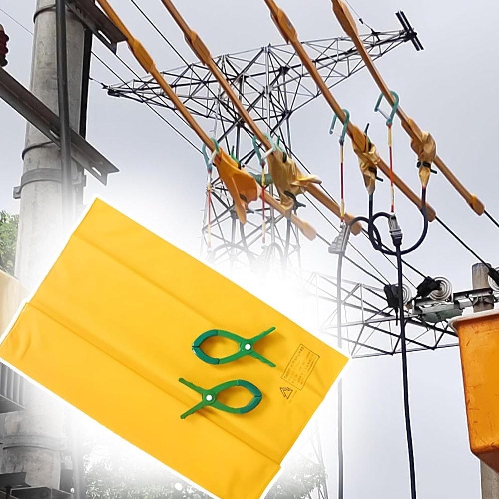 0.4/10KV Resin Insulating Blanket for Power Line Maintenance, High Voltage Insulating Blanket, Yellow Electrical Safety Blanket 16 20 32 39 42 59 78 Inch(Yellow-10kv Wxl,16x20in)