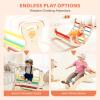 CHAO KWORLDS Pikler Triangle 8-in-1 Foldable Montessori Climbing Set for Toddlers  Wooden Jungle Gym with Slide, Arch Ladder, Ramp & Chalkboard  Safe, Space-Saving Baby Activity Climber Rainbow view 3