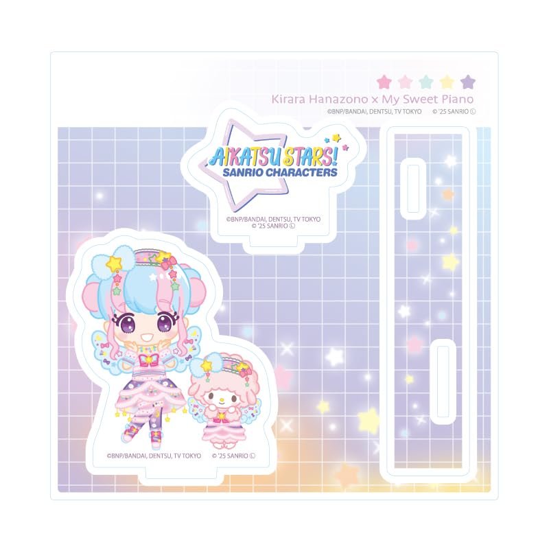 Aikatsu Stars! x Sanrio Characters 10 Kirara Hanazono x My Sweet Piano [Collaboration Illustration [Minicar] Acrylic Stand Plate