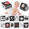 AJsupojouet High Contrast Baby Toys for Newborn | Tummy Time Toys & Visual Stimulation Baby Book 0-6 Months | Black and White Contrast Cards & Sensory Toys | Baby Essentials & Must Haves view 1